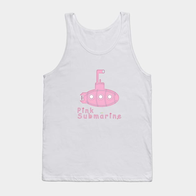 Pink submarine Tank Top by Gaspar Avila